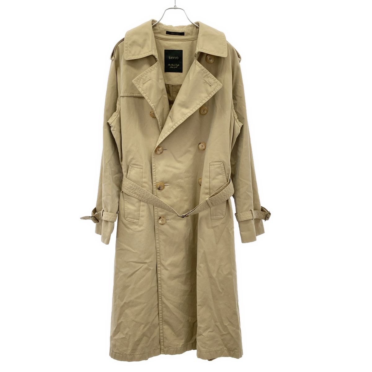 SANYOCOAT サンヨーコート 100年コート エイジドクラシックダブルトレンチコート P1A81-021-45 ベージュ M