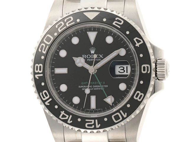 ROLEX ロレックス GMTマスターⅡ 116710LN 腕時計 ステンレススチール/セラミック ブラック文字盤 自動巻き メンズ【中古】【472】SJ