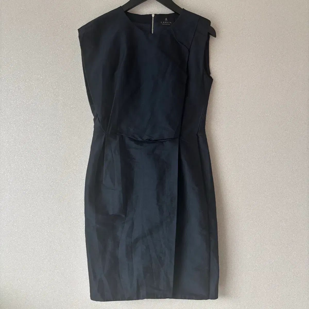 LANVIN COLLECTION ブラック ノースリーブ ONE PIECE 55/痩せ 66 9,209円