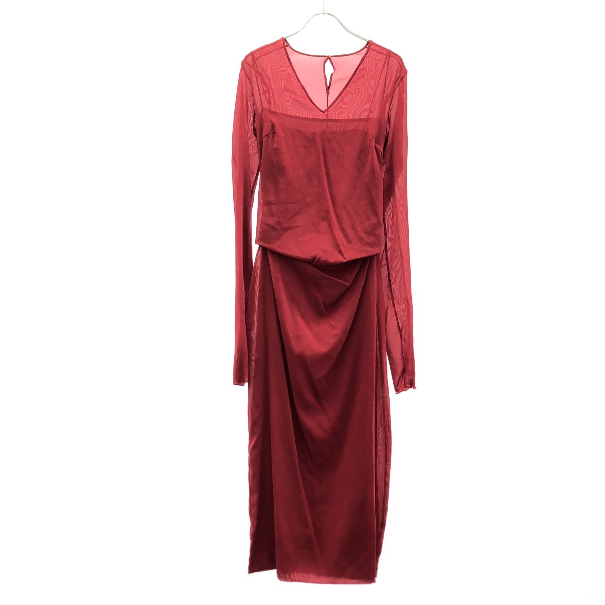 DOLCE&GABBANA ドルチェ＆ガッバーナ 1990's シルクドレスワンピース レッド 40