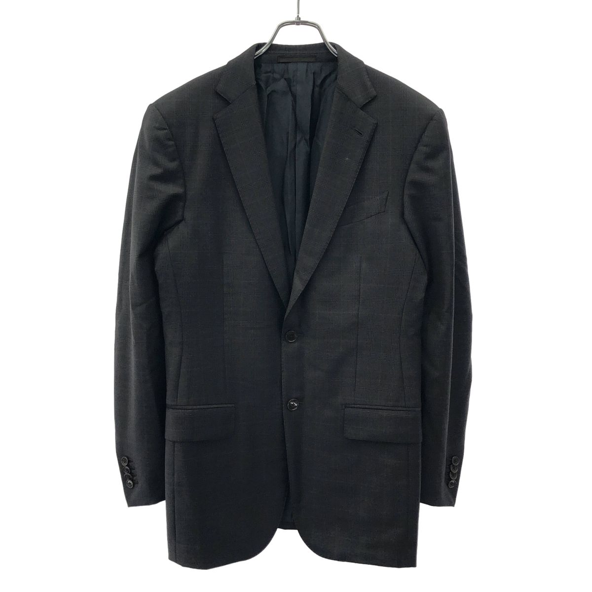 Ermenegildo Zegna エルメネジルド ゼニア TROFEO ウールチェック2Bジャケット&スラックスパンツ セットアップスーツ 22122B グレー系 48/46