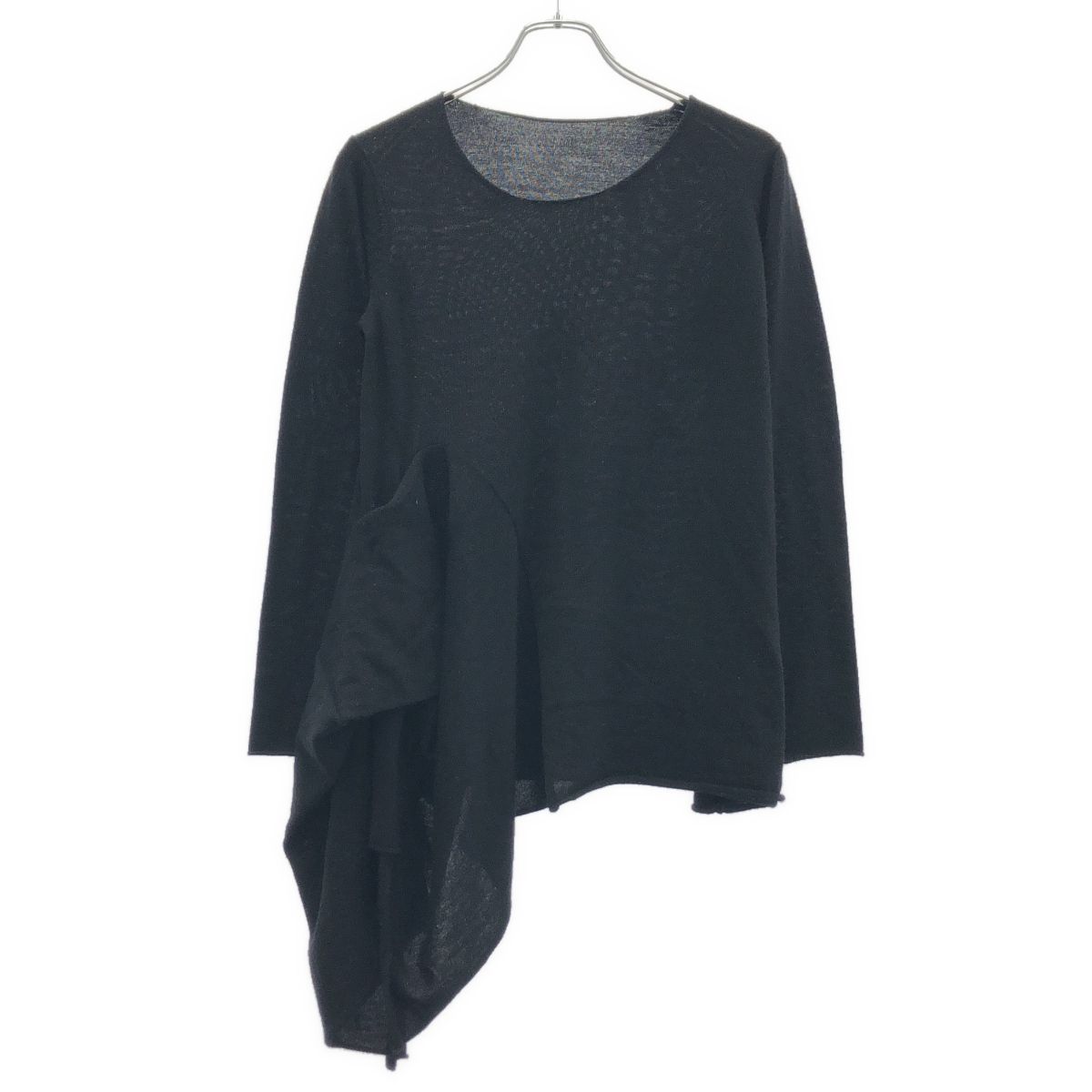 Yohji Yamamoto FEMME ヨウジヤマモト ファム 20AW アシンメトリープルオーバーニットトップス FR-K13-280 ブラック 2