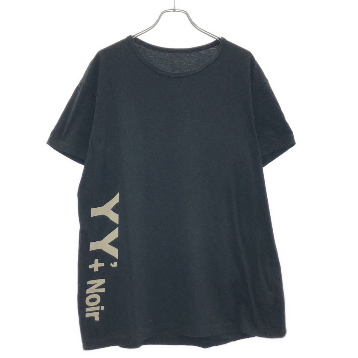 YOHJI YAMAMOTO +NOIR ヨウジヤマモト プリュスノアール 20SS Black Cotton YY Noir T-Shirt Tシャツ NN-T23-088 ブラック 2