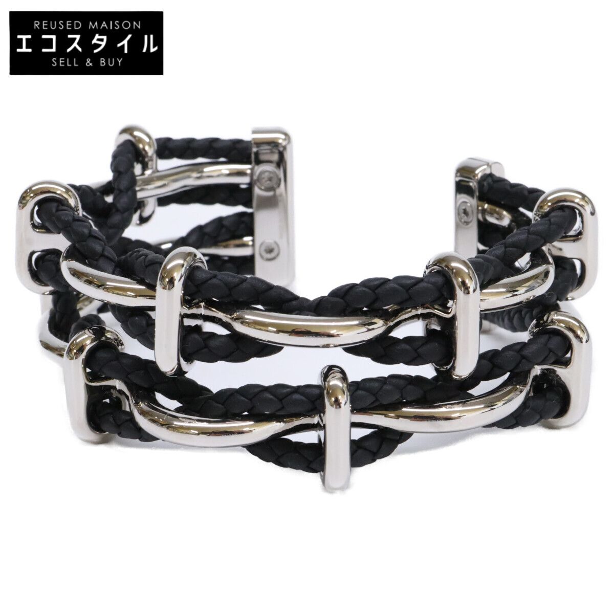 HERMES　エルメス　新品同様 100130FP Double Egee bracelet エジェ ダブル ブレスレット　T4