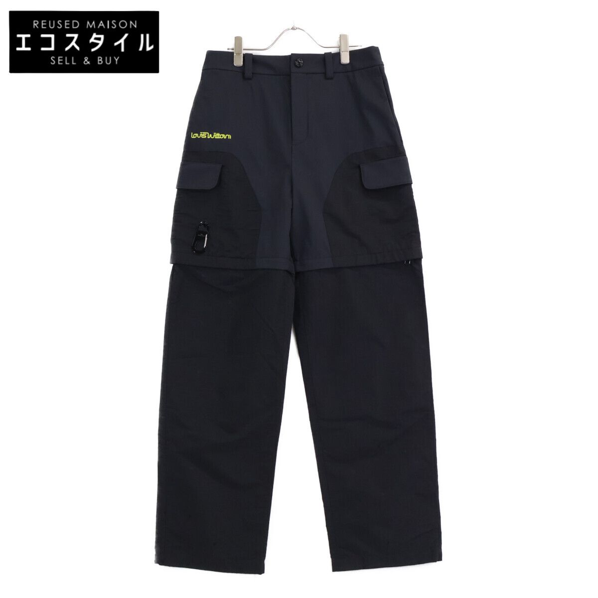 LOUIS VUITTON ルイヴィトン 国内正規 RM232M Y90 HPP03W ECONYLナイロン カラビナ付き ロゴプリント 2WAYカーゴパンツ 48