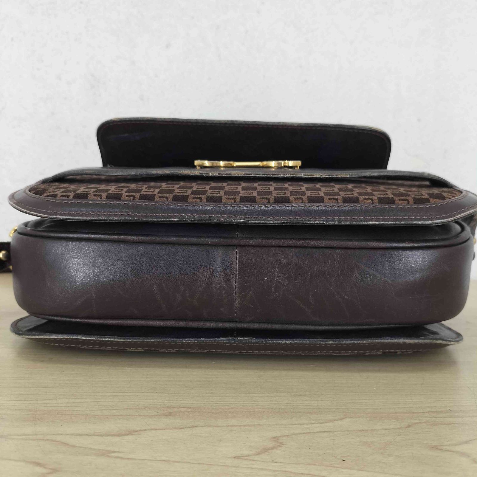 グッチ GUCCI OLD オールド GG柄 スエード ショルダーバッグ 