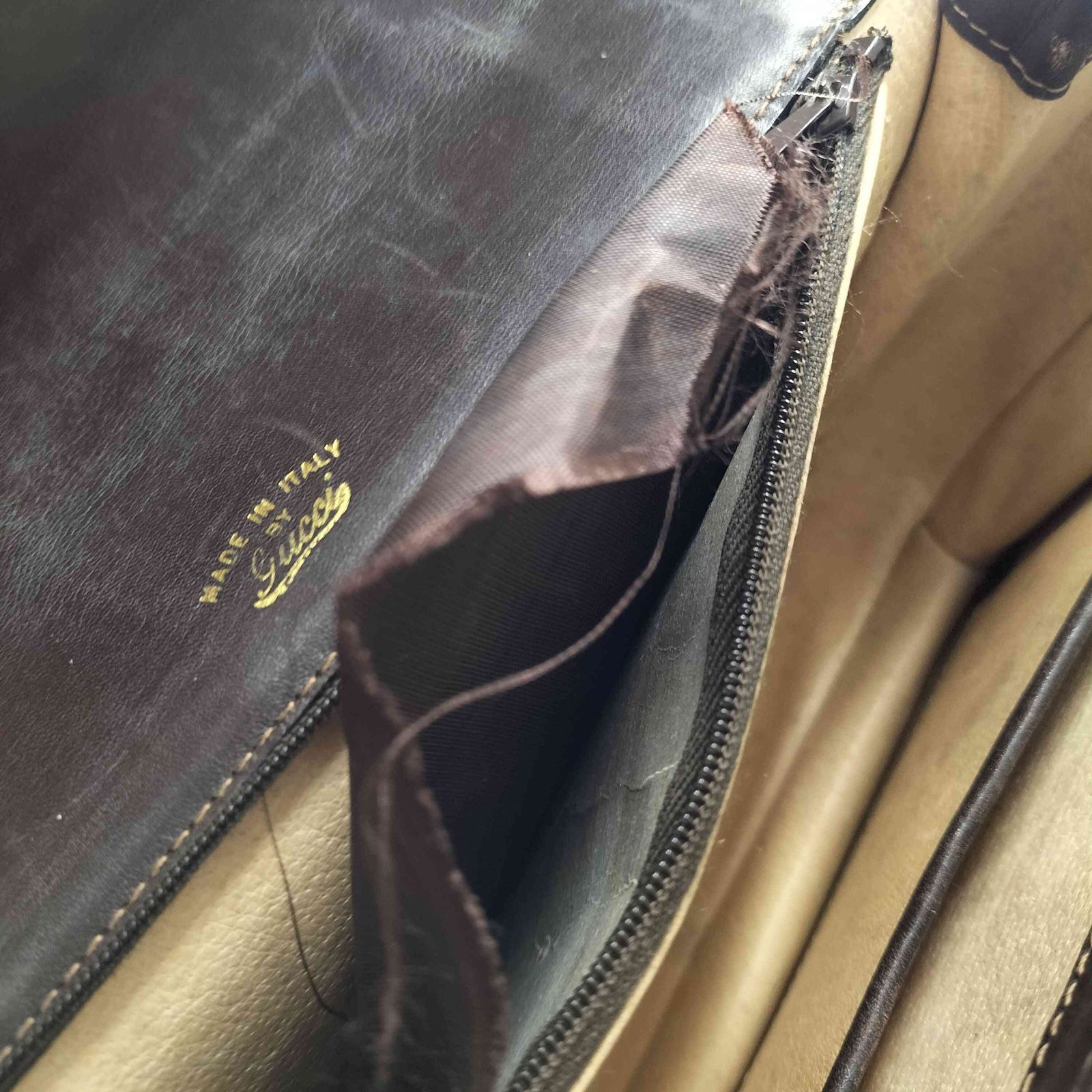 グッチ GUCCI OLD オールド GG柄 スエード ショルダーバッグ 