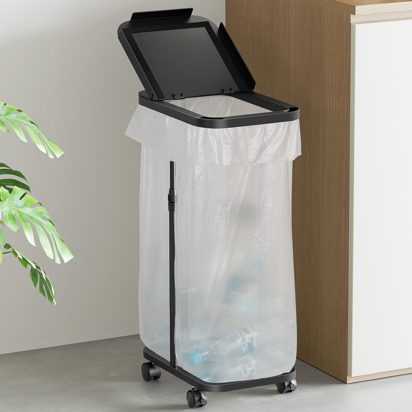 【新品】[高さ伸縮可]ゴミ袋ホルダー 20L?90L対応 TTWO ゴミ箱 蓋付き におい遮断 分別ゴミ箱 塵袋ホルダー 30L 45Ｌなど ゴミ袋スタンド ゴミ捨て簡単 ポリ袋ラック レジ袋スタンド リサイクルスタンド エコ スリム おしゃ e65a5083