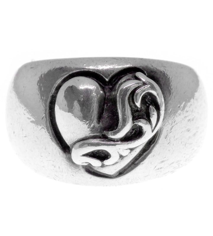 クロムハーツ CHROME HEARTS 【 HEART IN BAND 】 ハート イン バンド シルバー リング s5891 90,750円