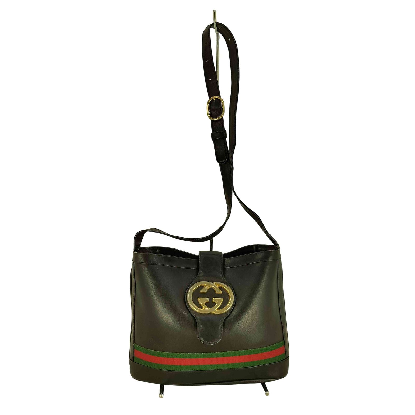 グッチ GUCCI イタリア製 OLD GG金具 バケツ型ショルダーバッグ レディース 表記無