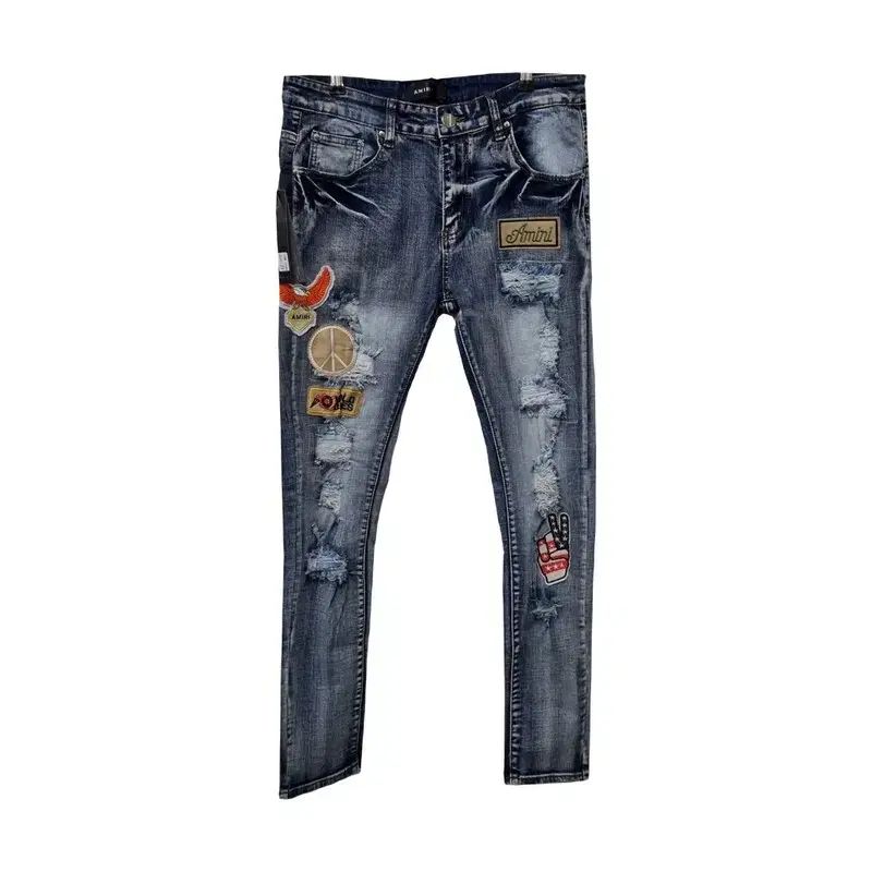 남33/アミリ (新品) ワッペン POINT デニム パンツ