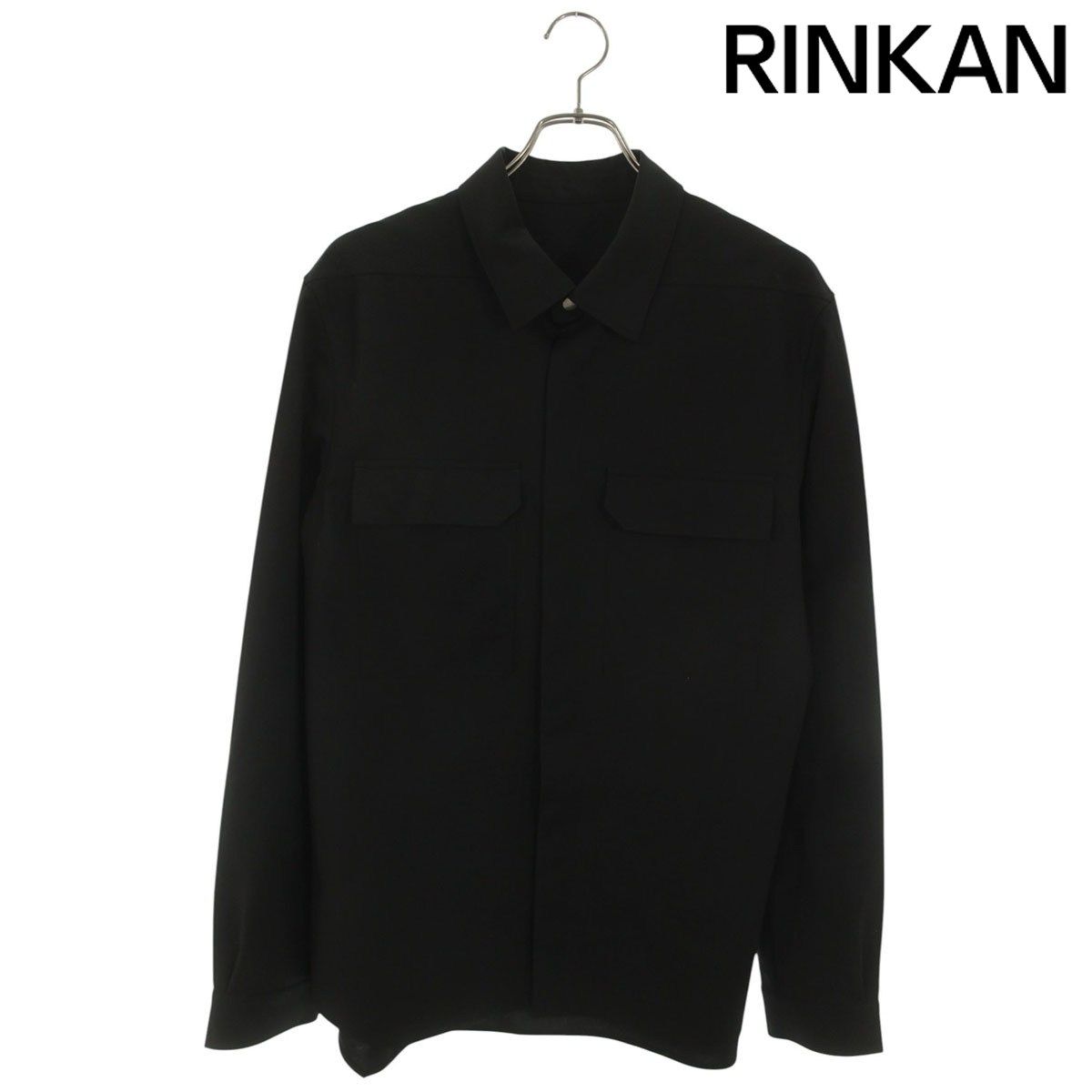 リックオウエンス 24AW OUTER SHIRT RU02D6236-ZL ウール混アウター長袖シャツ メンズ 50