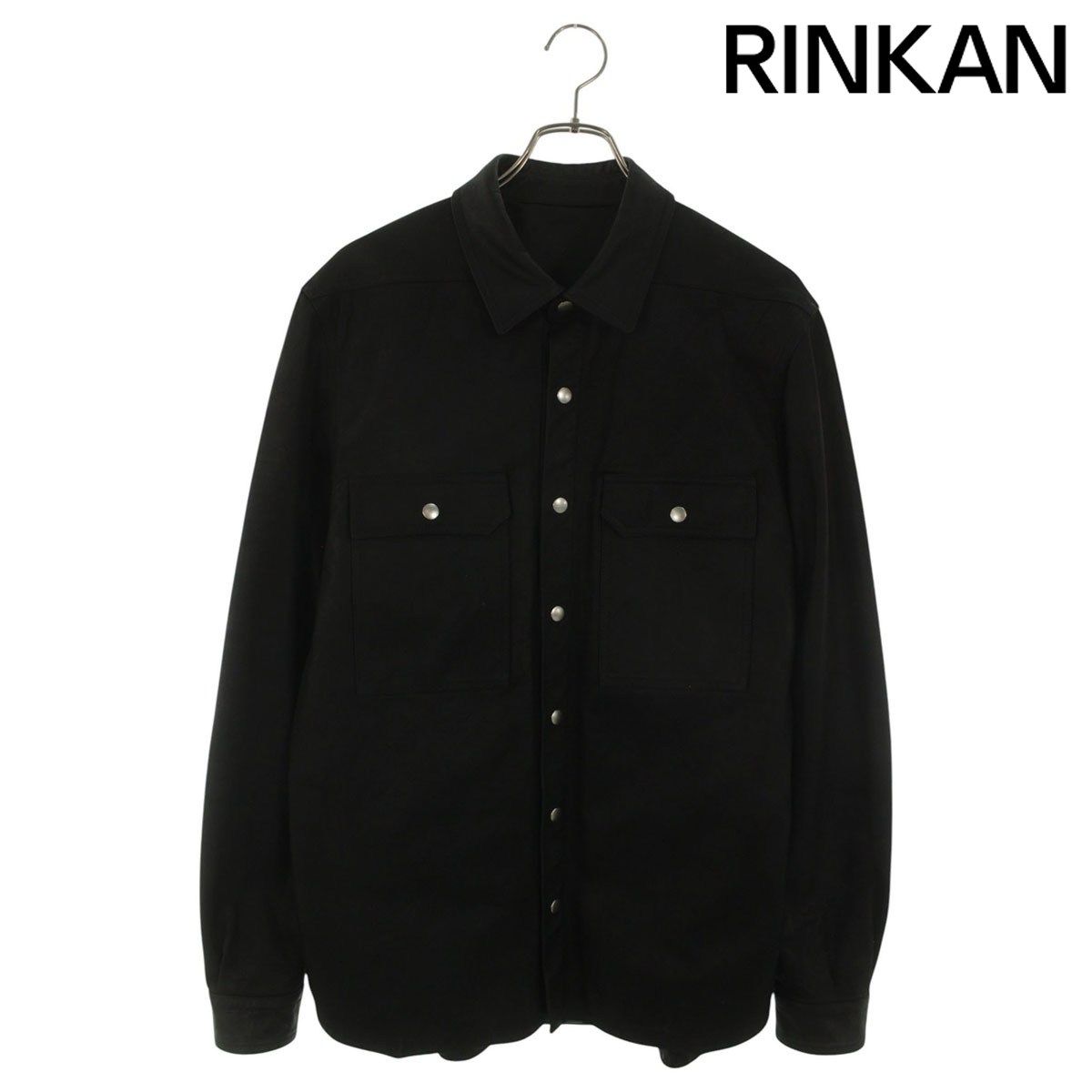 リックオウエンス 24AW OUTER SHIRT RU02D6729-LAS レザーアウター長袖シャツ メンズ 50