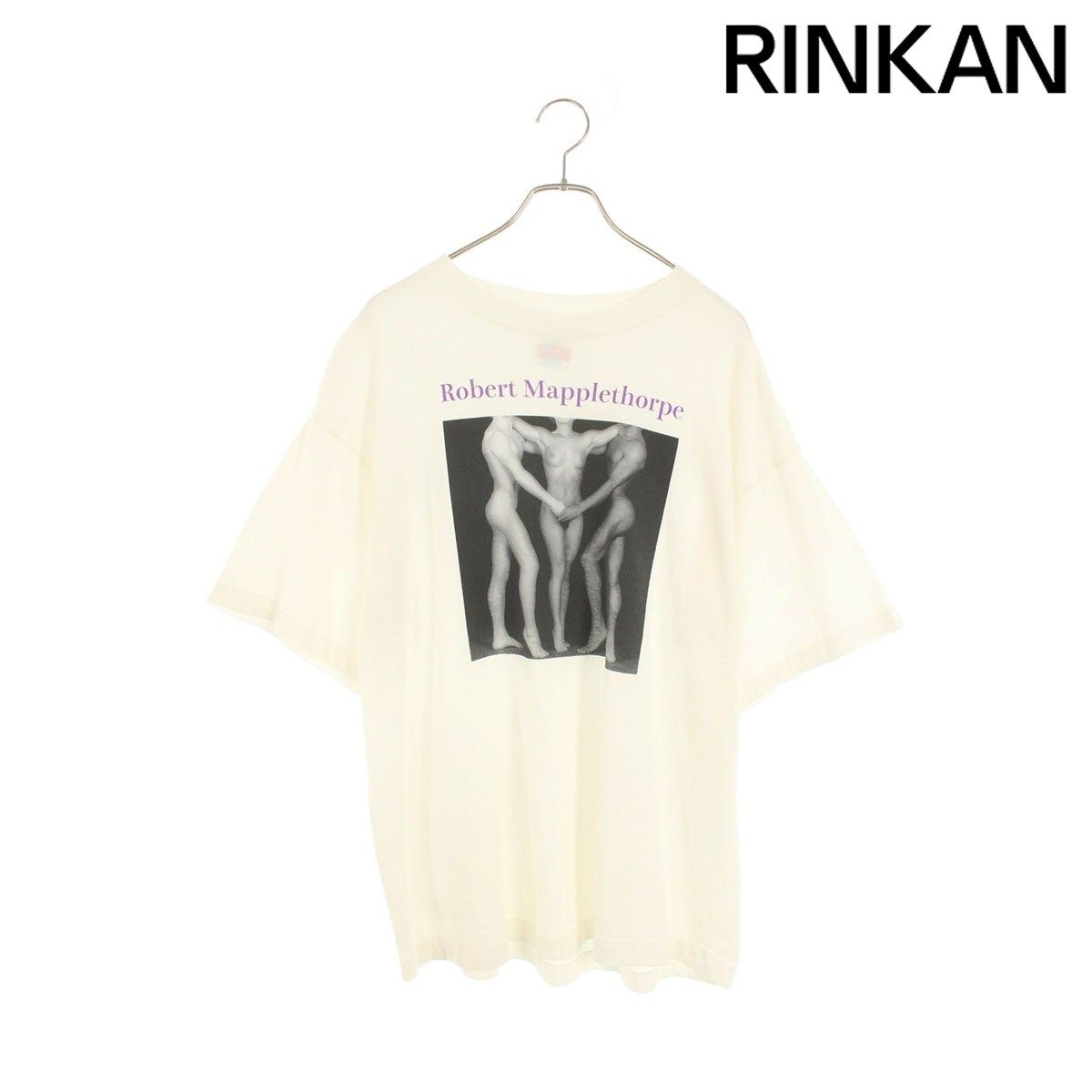 セントマイケル ×ロバートメイプルソープ 25SS SM-HR8-0000-C19 EMBRACE メイプルソープフォトプリントTシャツ メンズ L