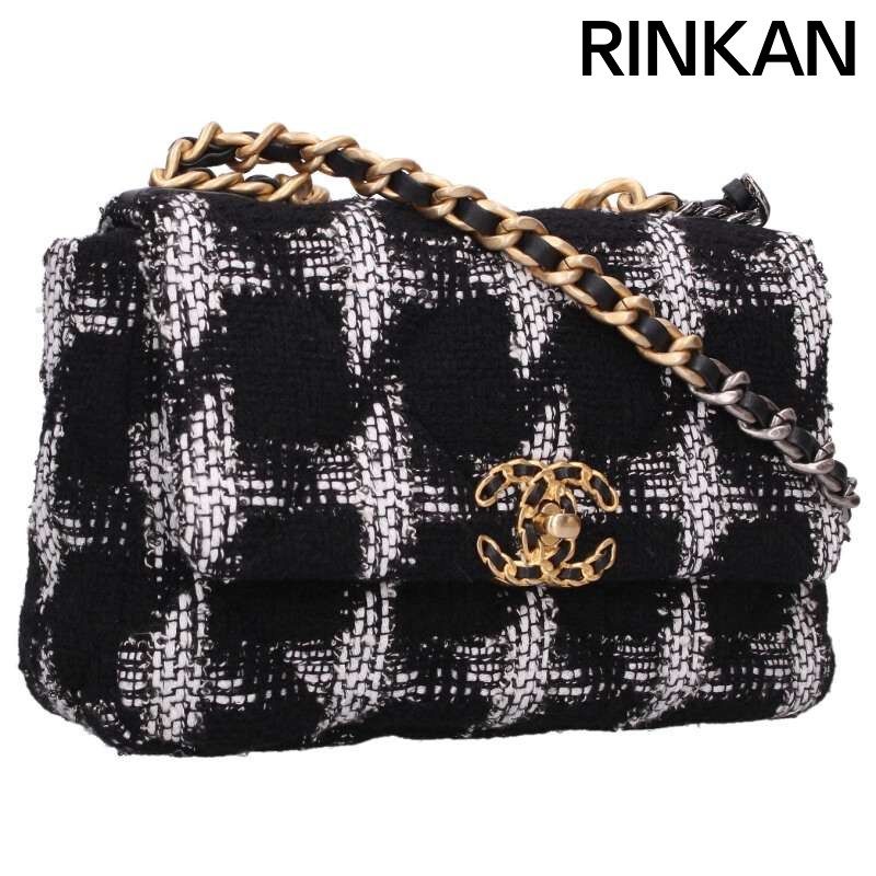 シャネル CHANEL19 AS1160 ココマークツイードチェーンショルダーバッグ メンズ
