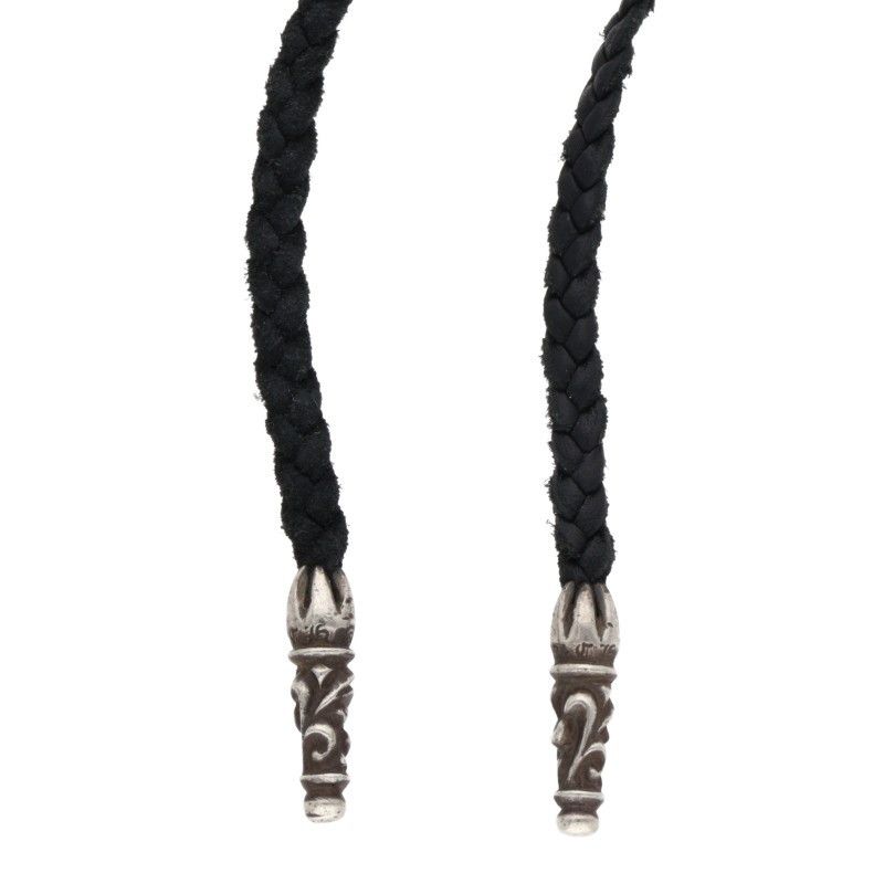 クロムハーツ LEATHER BRAID/スクロールレザーブレード シルバー クロムハーツ LEATHER BRAID/スクロールレザーブレード シルバー
