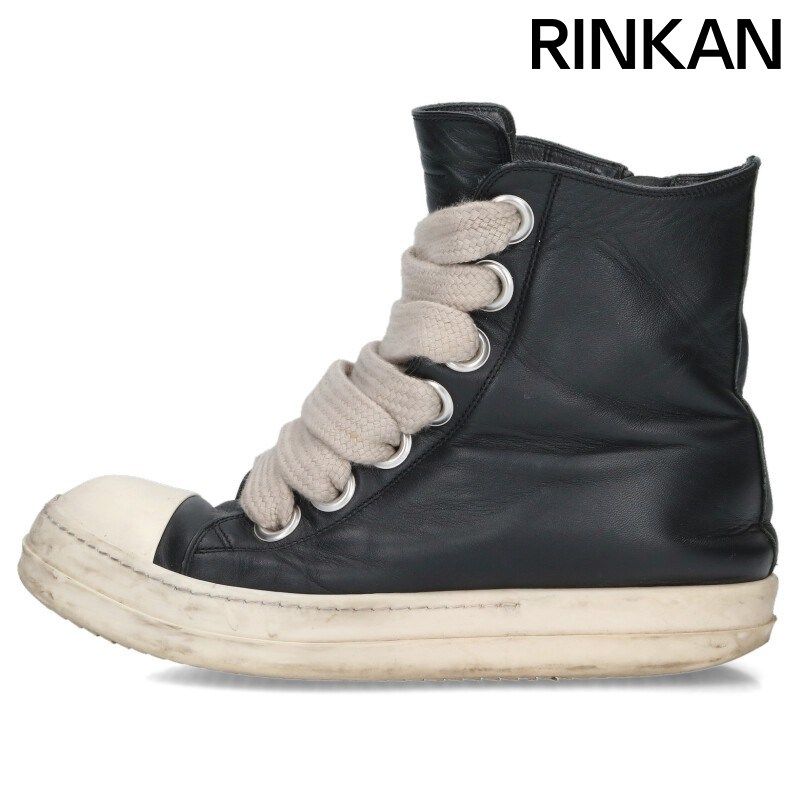 リックオウエンス SNEAKER ジャンボシューレースレザーハイカットスニーカー メンズ 41