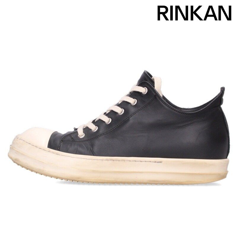 リックオウエンス RAMONES LOW ラモーンズレザーローカットスニーカー メンズ 42