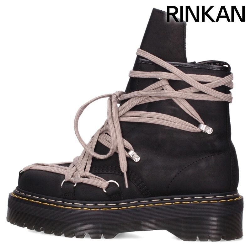 リックオウエンス ×ドクターマーチン Dr.Martens 1460 MEGALACE QUAD メガレースサイドジップブーツ メンズ 9