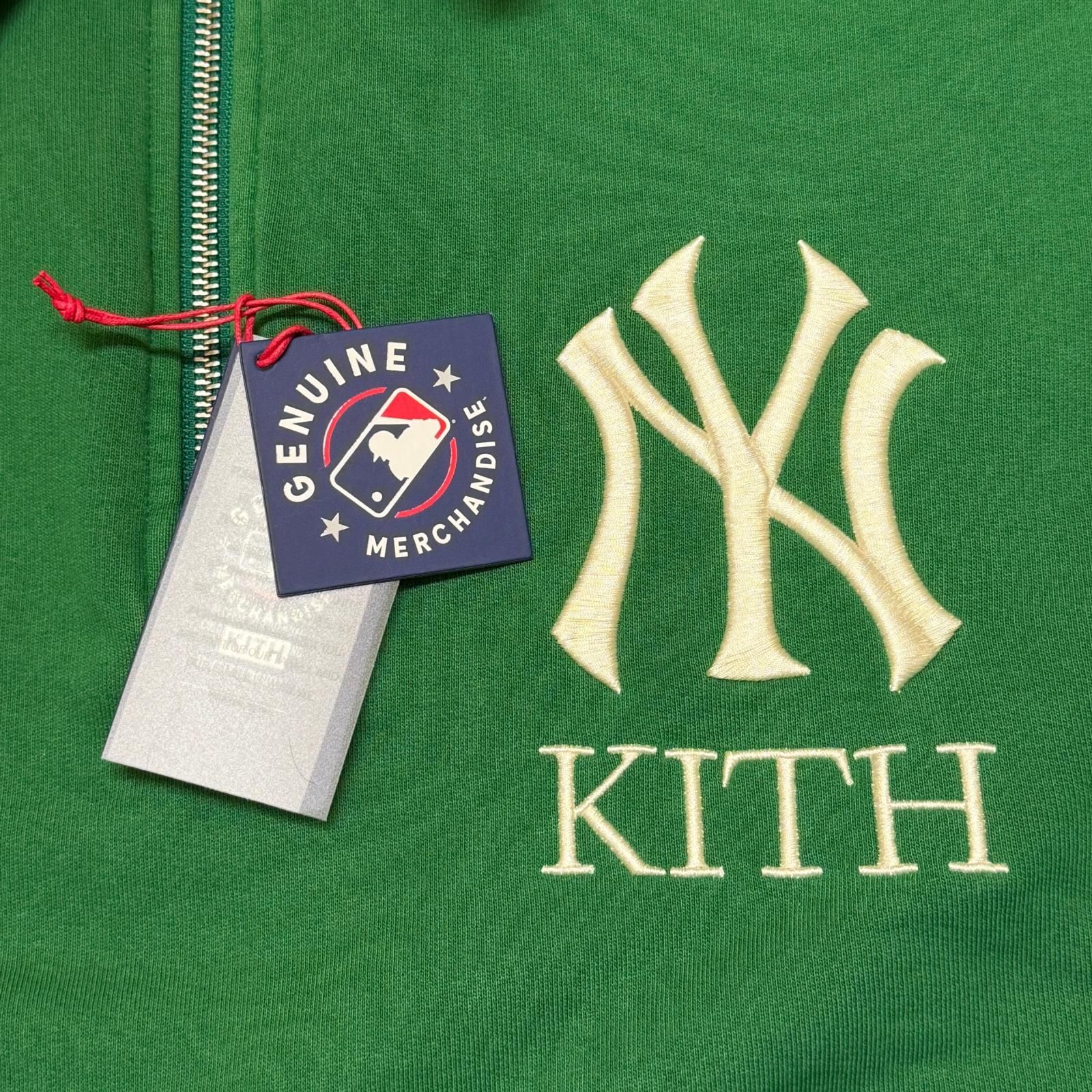 参考上代36080円 KITH × The New York Yankees クォータージップポップ