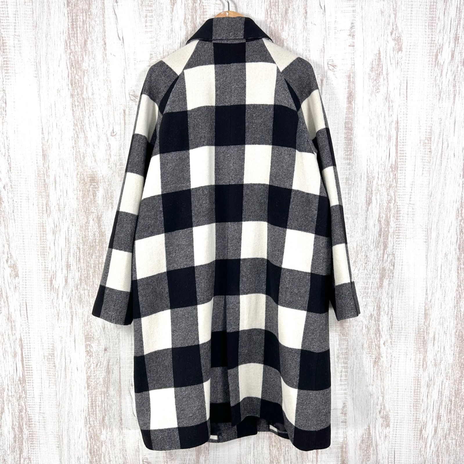 Lois CRAYON ロイスクレヨン ブロックチェック ウール ロングコート