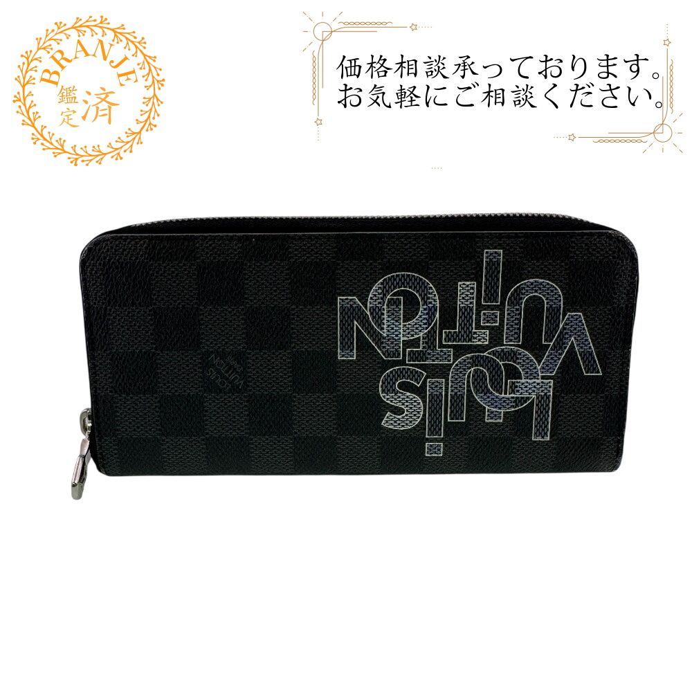 ルイヴィトン ラウンドファスナー オーガナイザー ジッピーウォレット ヴェルティカル ダミエグラフィット 長財布