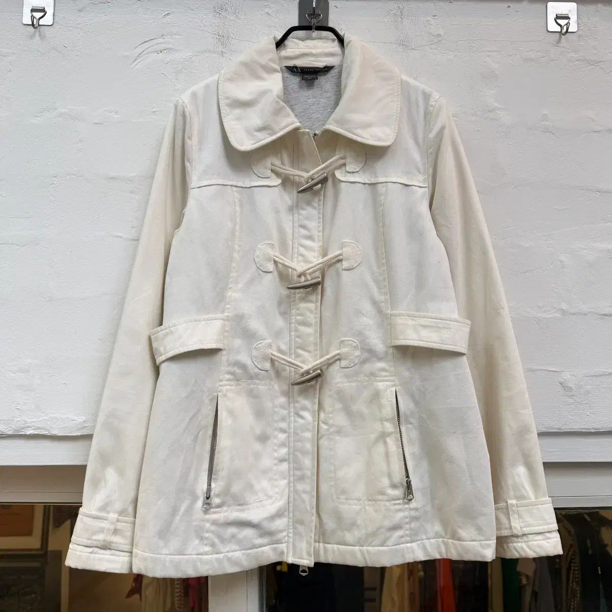 Armani Exchange アイボリー ダッフル ジップアップ ジャケット M