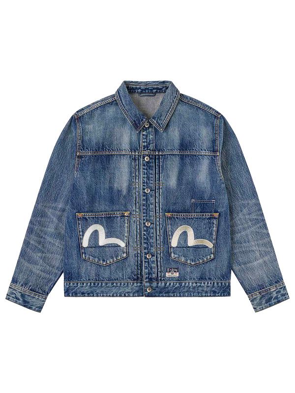 EVISU エヴィス ジーンズ デニムジャケット マルチポケット カモメ
