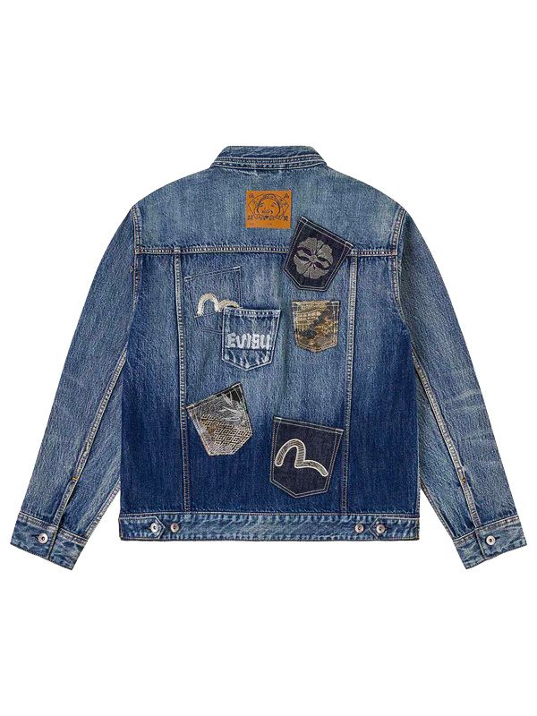 EVISU エヴィス ジーンズ デニムジャケット マルチポケット カモメ