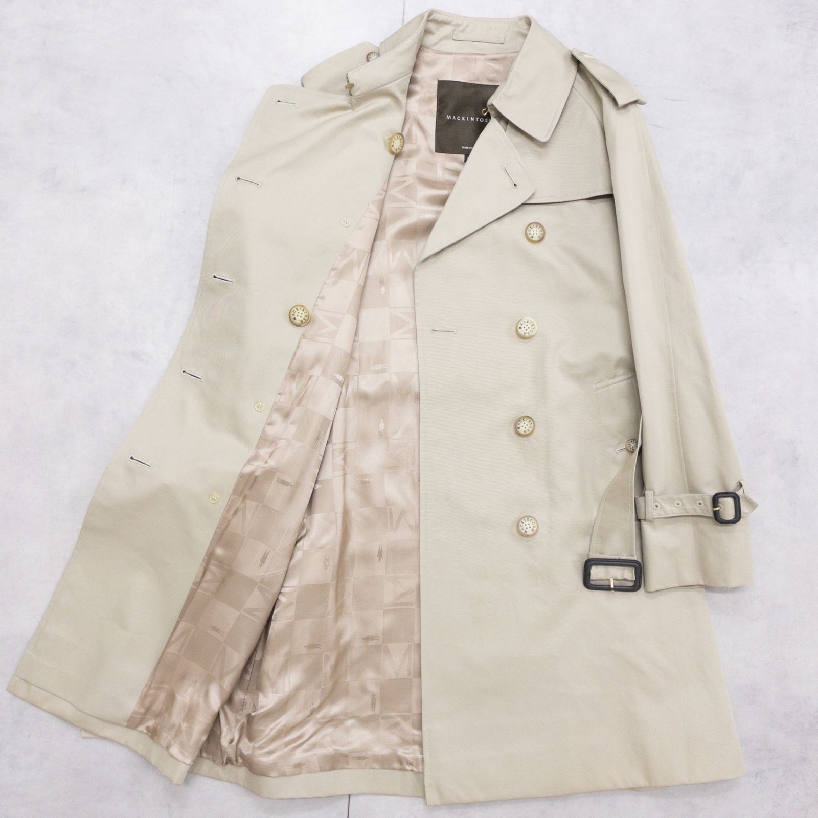 MACKINTOSH マッキントッシュ トレンチコート ベルト コットン ベージュ スコットランド製 レディース 32 b01477