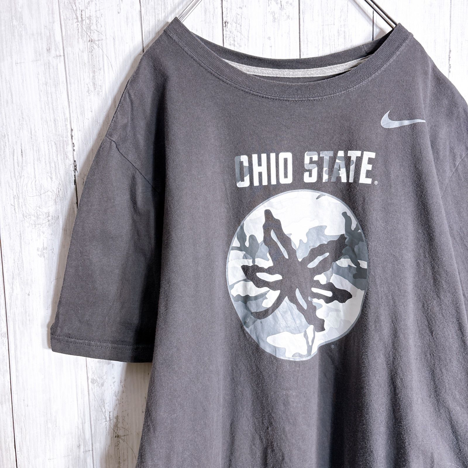 【入手困難】00s 古着 ナイキ NIKE OHIO STATE スミクロ 半袖Tシャツ #1499