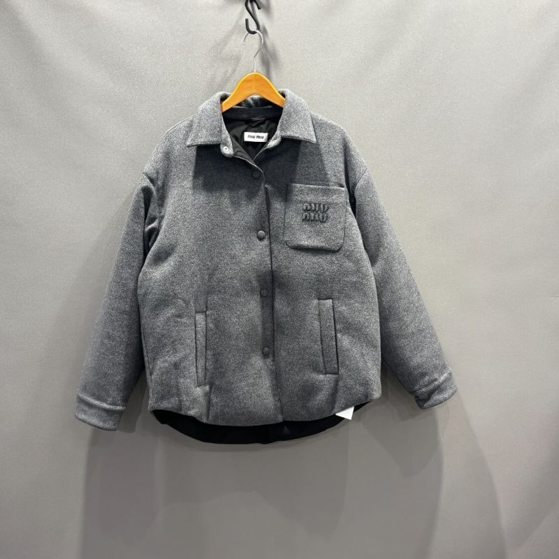 miumiu ﾀﾞｳﾝｼﾞｬｹｯﾄ ｸﾞﾚｰ 7