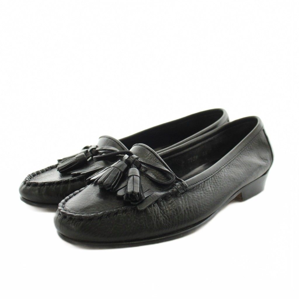 コールハーン COLE HAAN パンプス タッセル ヒール 5.5 黒 ブラック /AN7 ■ECE004