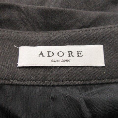 アドーア ADORE スカート 38 グレー ティアード 無地 膝丈 531-220985 /AO6 ■ECD004