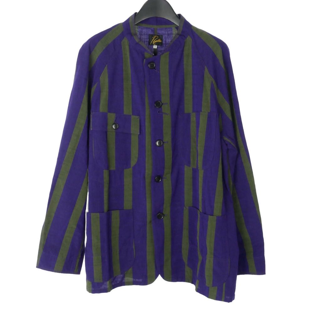 ニードルス ニードルズ Needles 21SS Chore Coat - Aizu-Tsumugi カバーオール ジャケット ブルゾン S パープル/グリーン IN124