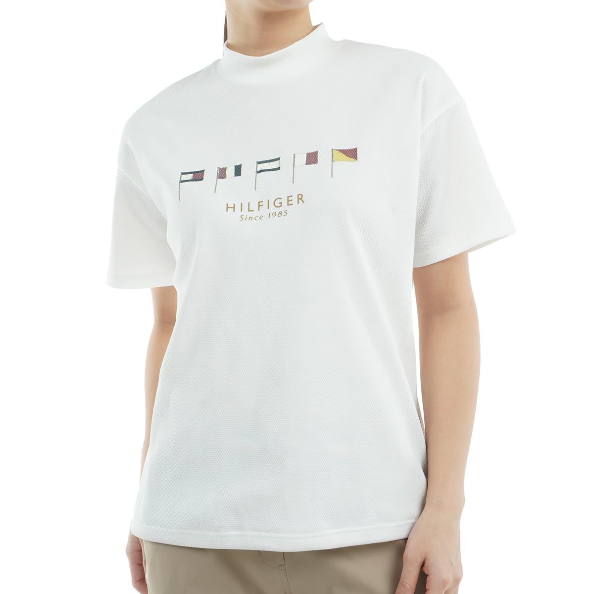 新品 TOMMY HILFIGER GOLF(トミーヒルフィガー ゴルフ) マルチフラッグ リラックス半袖モックネックシャツ THLA501