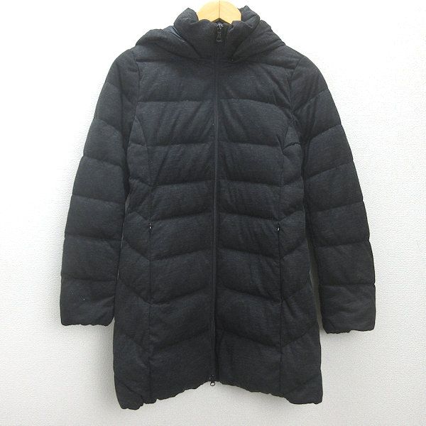 g□ユニクロ/UNIQLO ストレッチダウンコート/212-146586【M】黒灰