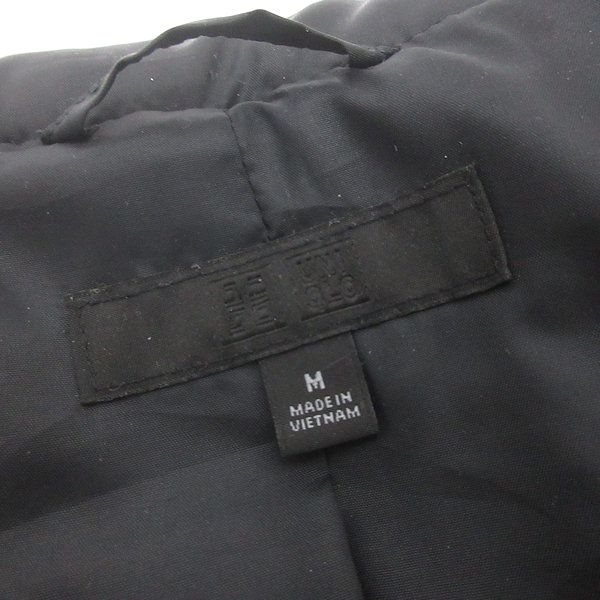 g□ユニクロ/UNIQLO ストレッチダウンコート/212-146586【M】黒灰