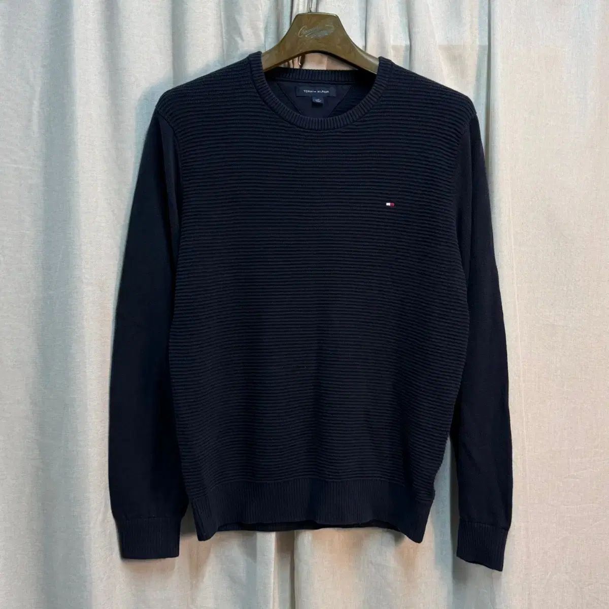 105 Tommy Hilfiger トミーヒルフィガー コットン ネック 長袖 ニット
