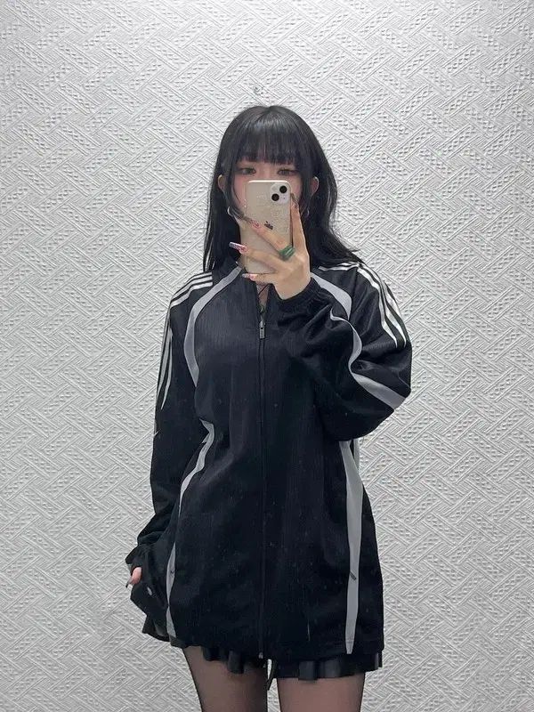 adidas ヴィンテージ ストリート ストライプ ジャージ ジップアップ 100 C11630
