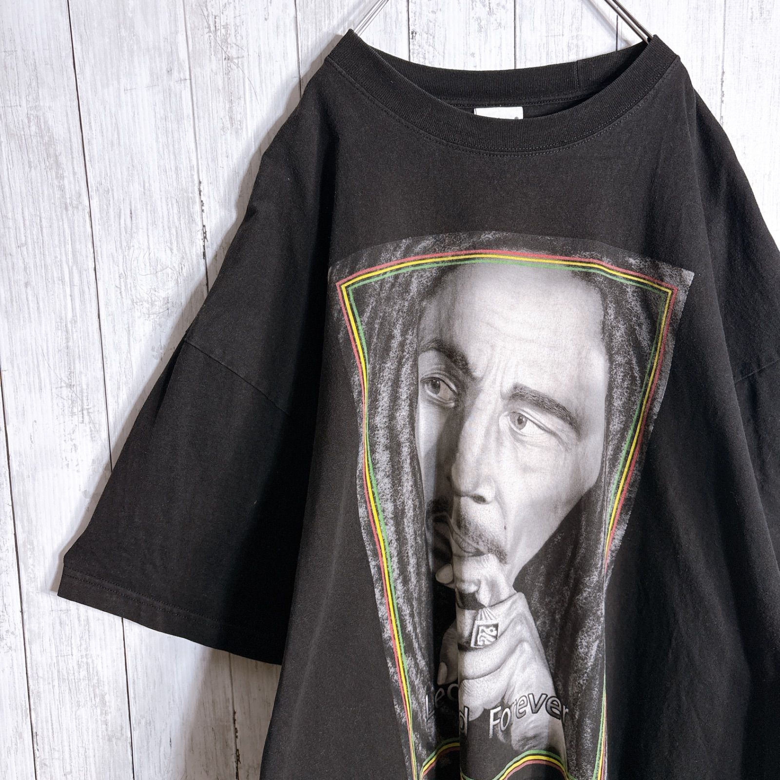 【最高モデル】00s Vintage 古着 ボブ・マーリー Bob Marley ビックサイズ ブラック 半袖Tシャツ #3970