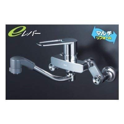 新品 KVK 楽締めソケット付シングルシャワー付混合栓(eレバー)(寒冷地用) MSK110KZERJFT
