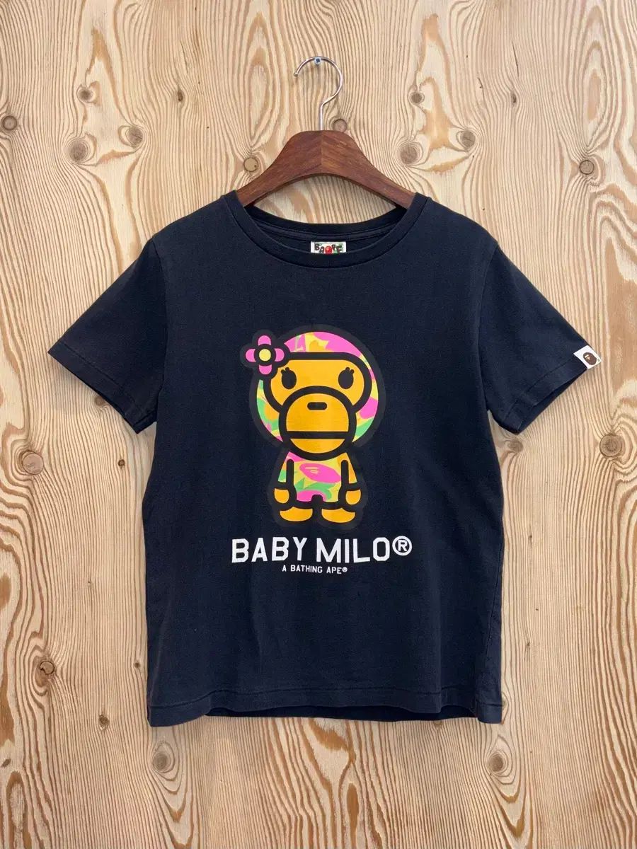A BATHING APE(アベイシングエイプ) ベイビー マイロ Tシャツ ブラック