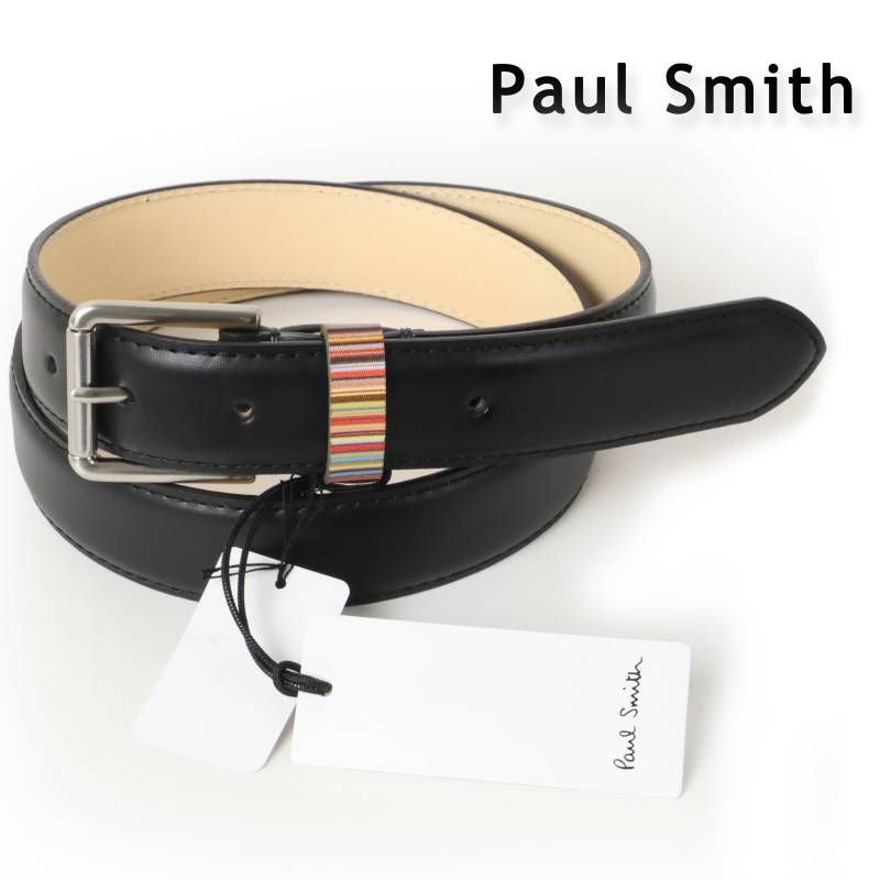 新品 Paul Smith ポールスミス シグネチャーストライプ ループ ベルト メンズ ビジネス カジュアルＬ # 194