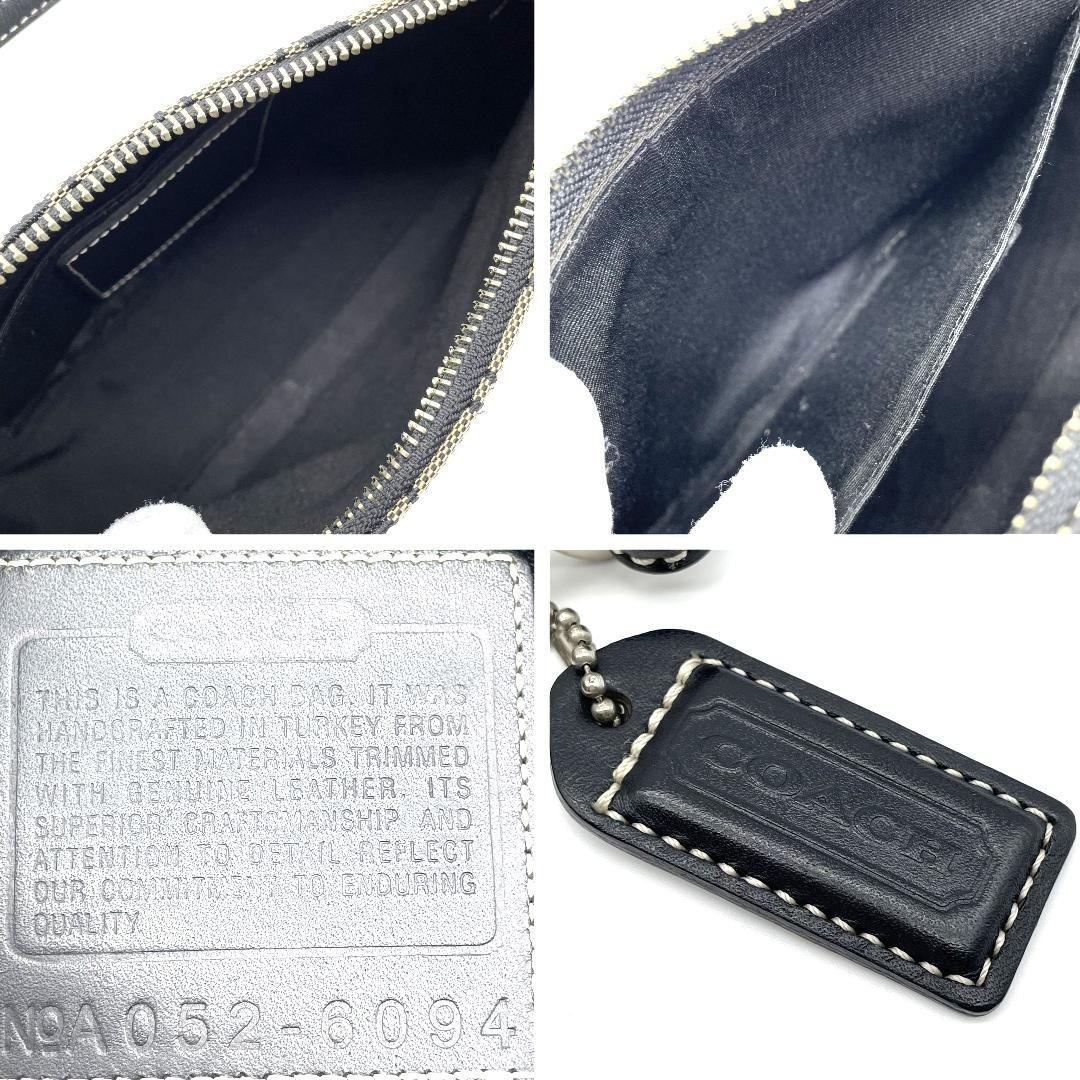 COACH コーチ アクセサリーポーチ シグネチャー キャンバス レザー