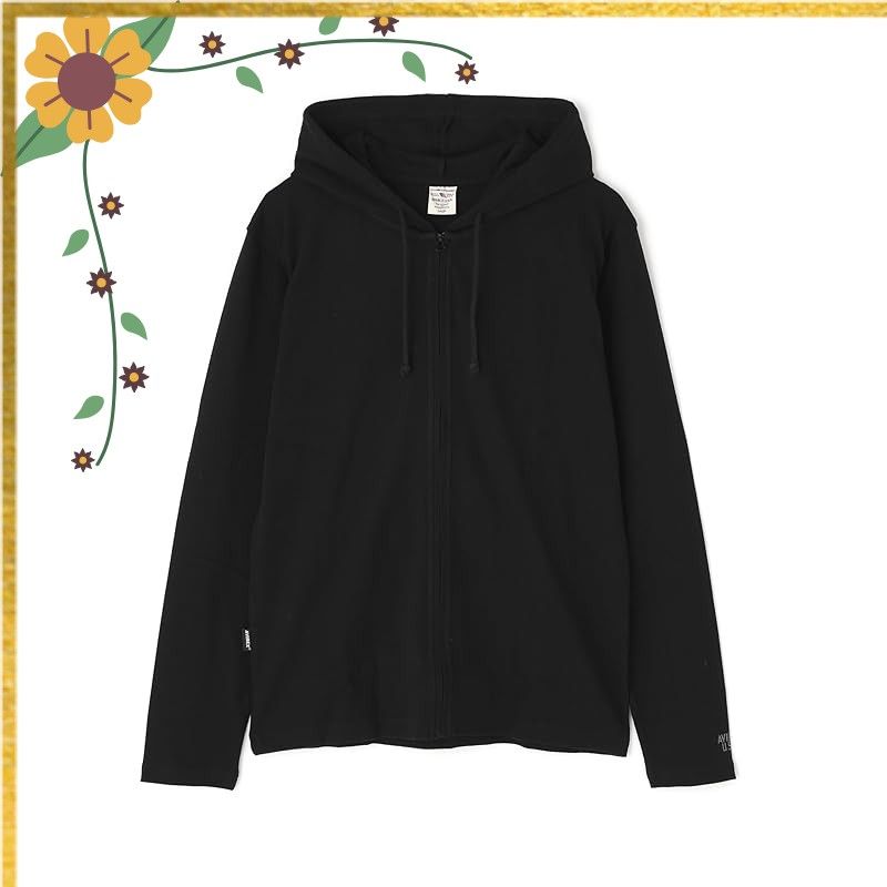 [Avirex] [アヴィレックス] デイリー ジップ リブ パーカー DAILY FULLZIP RIB PARKA 6153641 XLサイズ 009 BLACK