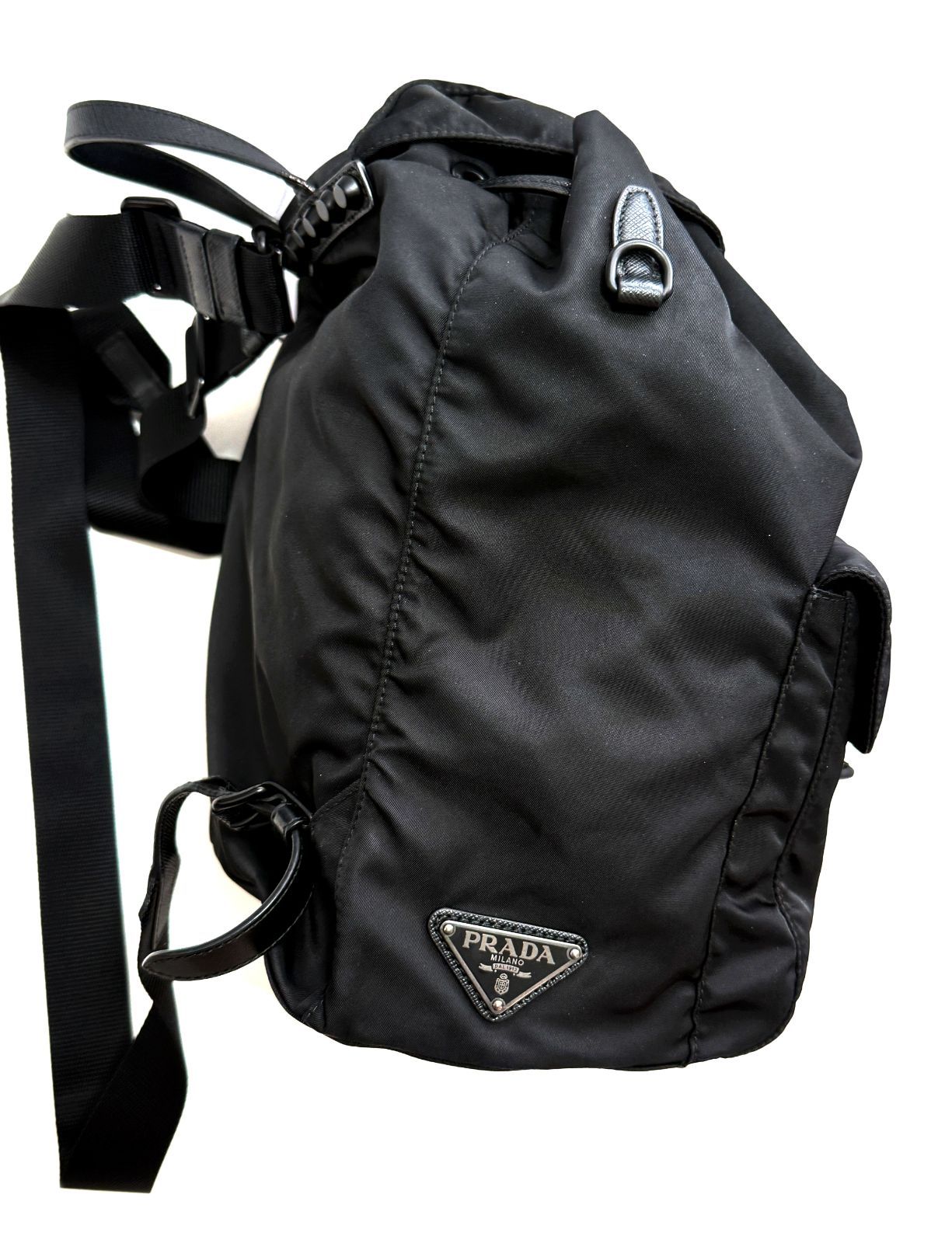 レア 希少 PRADA プラダ ピラミッド スタッズ サフィアーノレザー 