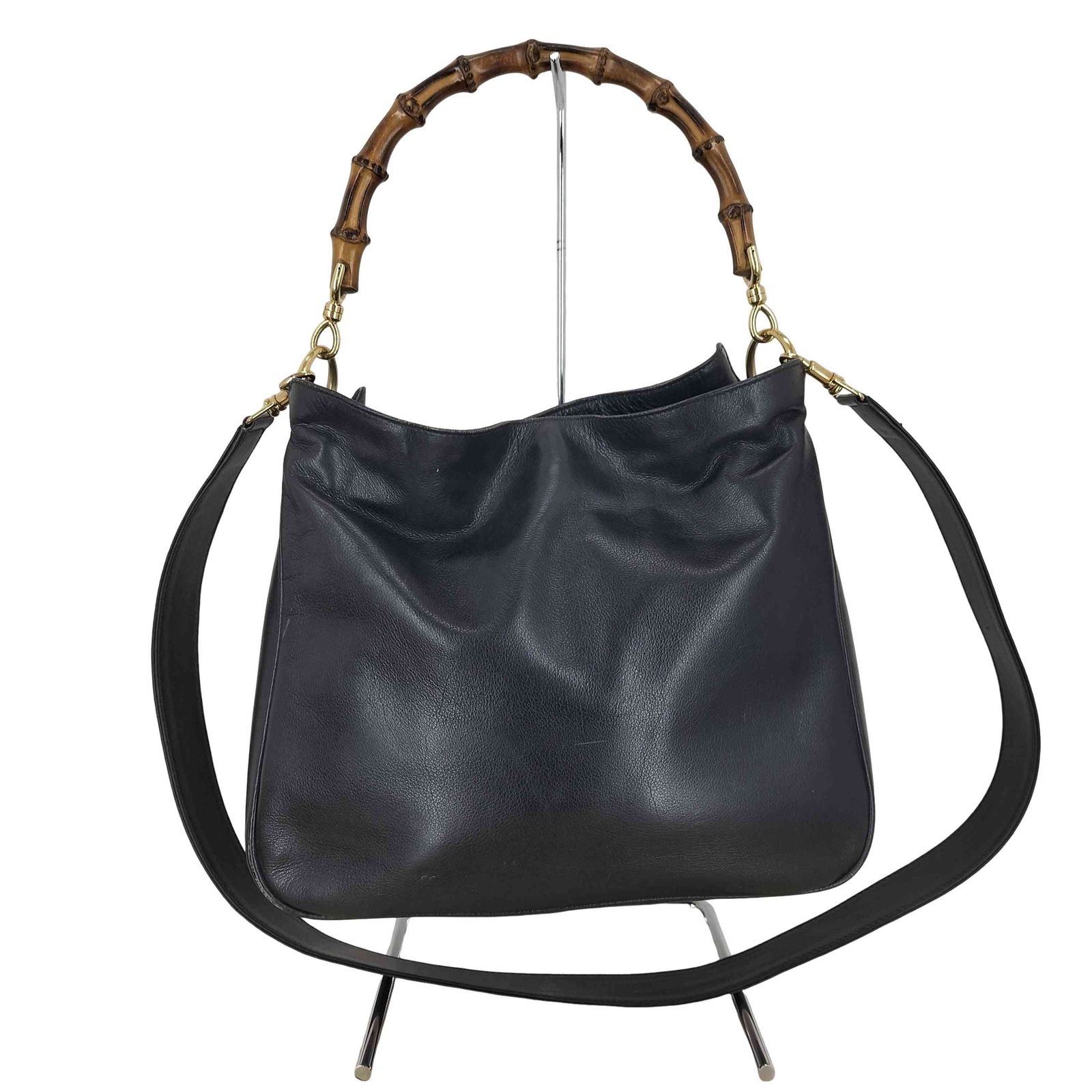 グッチ GUCCI OLD バンブー レザーショルダーバッグ レディース 表記無