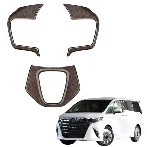 新型アルファード/ヴェルファイア 40系に対応 アクセサリー 専用 グッズ 内装パーツ ステアリングパネル カバー ガーニッシュ 保護カバー インテリアパネル(木目調)(沖縄・離島の方不可) 235d99e5