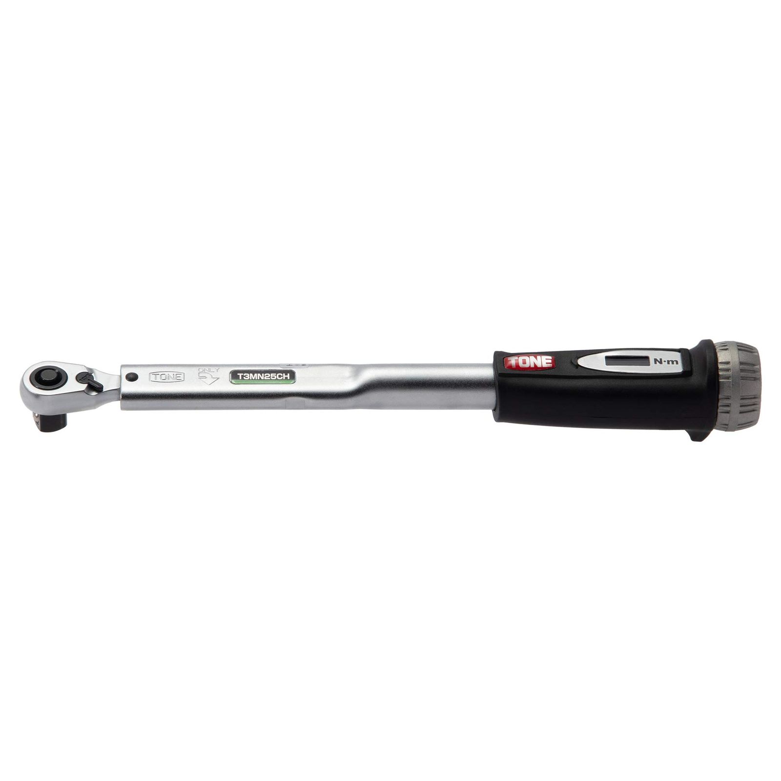トネ(TONE) プレセット形トルクレンチ(ダイレクトセット・コンパクトヘッドタイプ) T3MN25CH-QL 差込角9.5mm(3/8